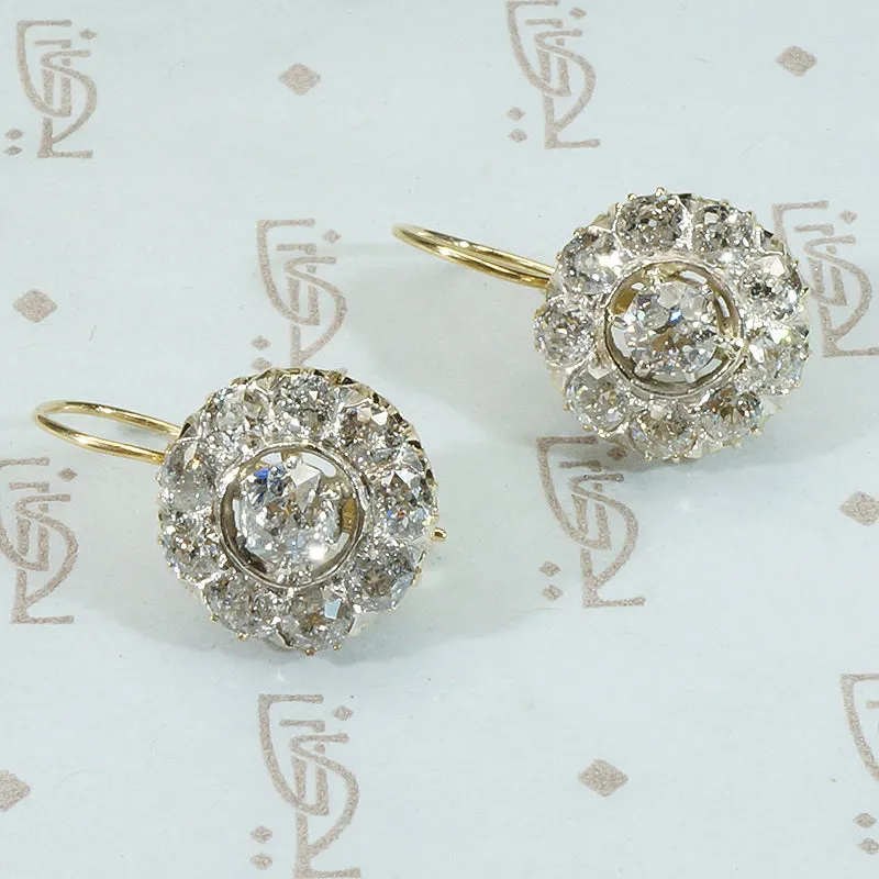Chunky OMC Diamond Drop Earrings in Fitted Box