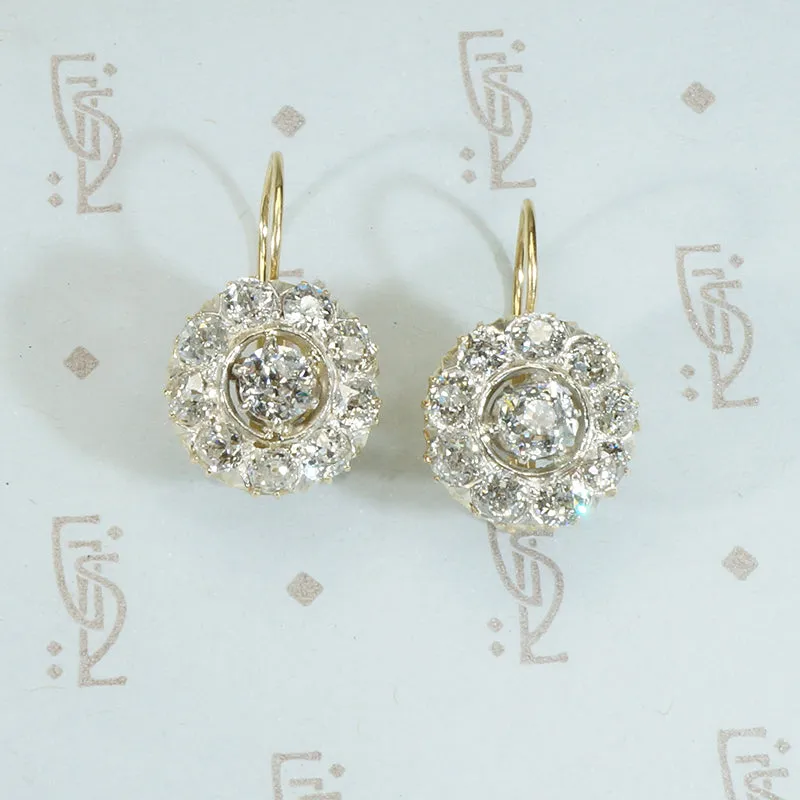 Chunky OMC Diamond Drop Earrings in Fitted Box