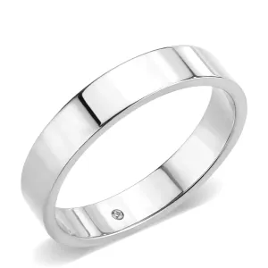 CJ3832N Wholesale Women's Stainless Steel Clear Top Grade Crystal Wedding Band Ring