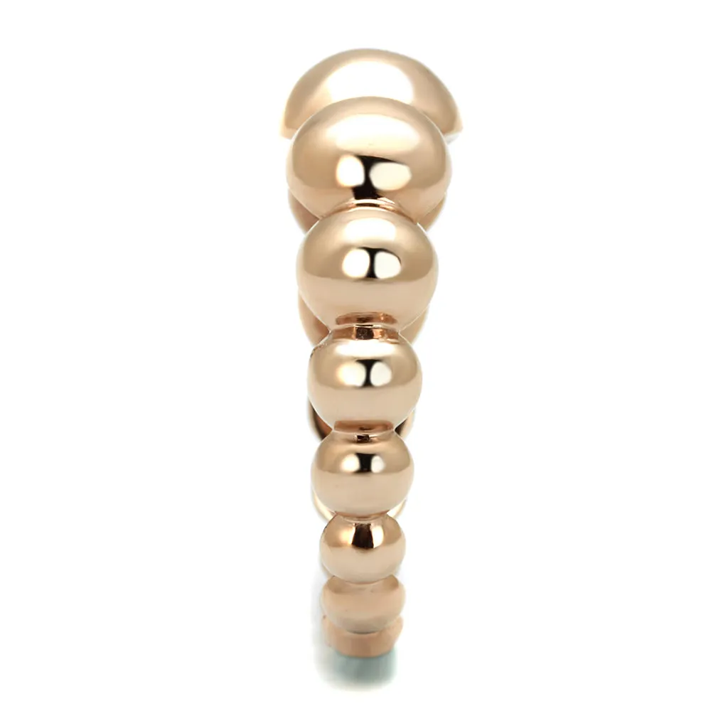 CJE2967 Wholesale Stainless Steel Rose Gold Bubble Fashion Ring