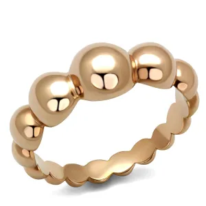 CJE2967 Wholesale Stainless Steel Rose Gold Bubble Fashion Ring