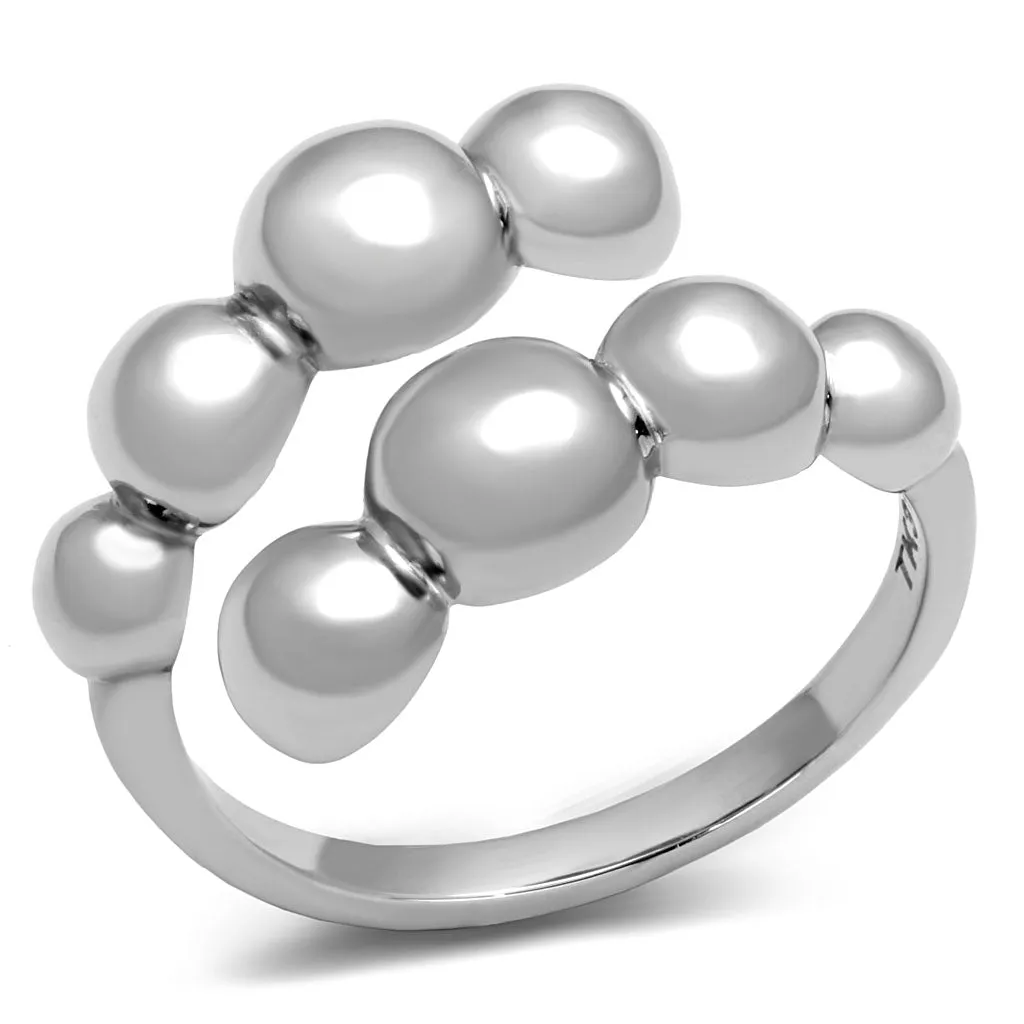 CJE3089 Wholesale Stainless Steel Bubble Cut Cocktail Ring