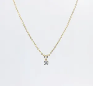 Classic 0.30 carat Diamond Solitaire Necklace