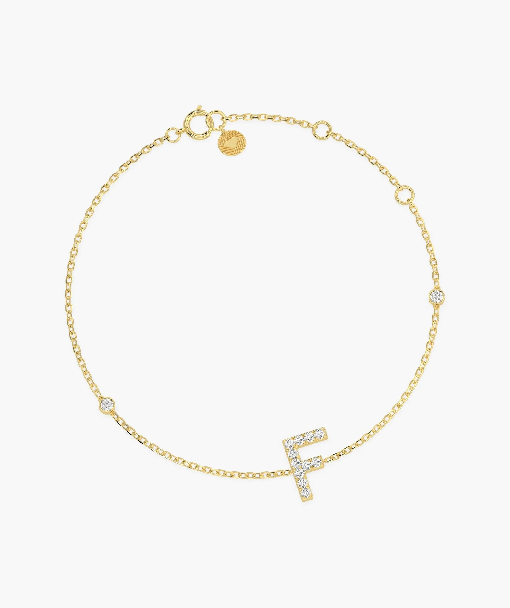 Classic Diamond 'F' Bracelet