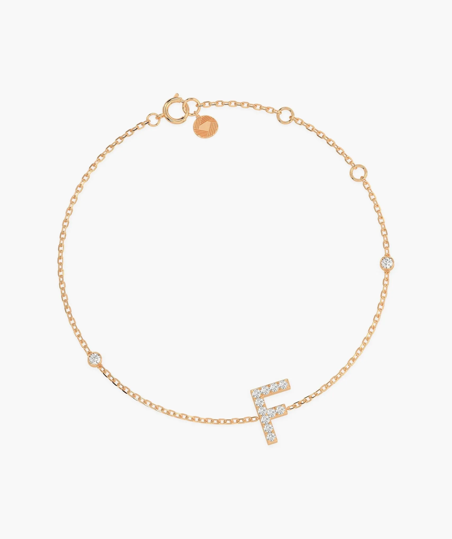 Classic Diamond 'F' Bracelet