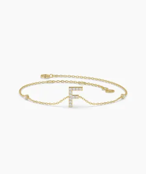 Classic Diamond 'F' Bracelet