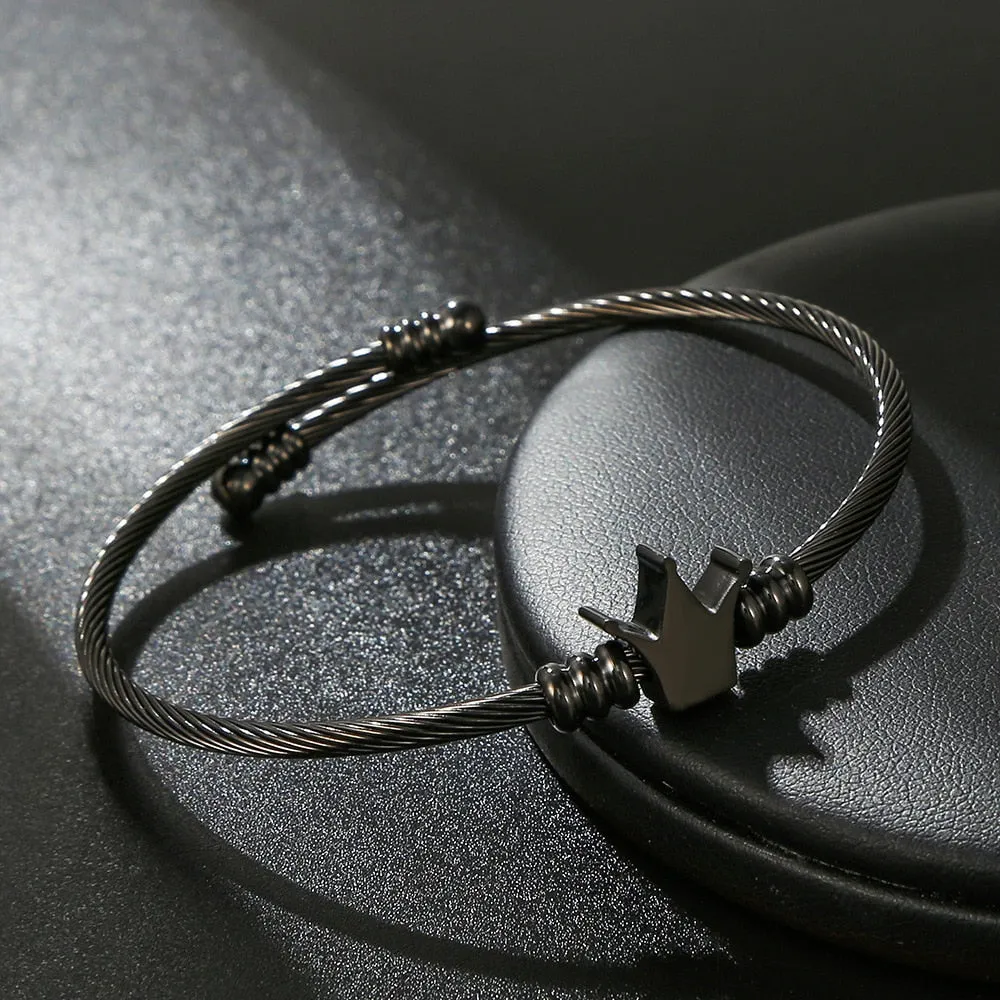 Classic Men Bracelet Charm Jewelry Fashion Luxury Gold Color plated Stainless Steel Cube Handmade Bracelets Male Homme