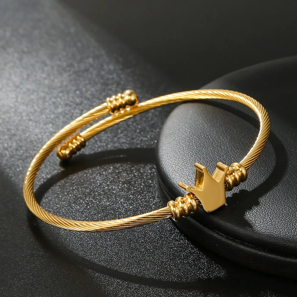 Classic Men Bracelet Charm Jewelry Fashion Luxury Gold Color plated Stainless Steel Cube Handmade Bracelets Male Homme