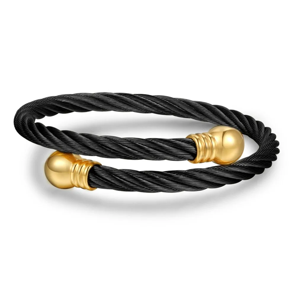 Classic Men Bracelet Charm Jewelry Fashion Luxury Gold Color plated Stainless Steel Cube Handmade Bracelets Male Homme