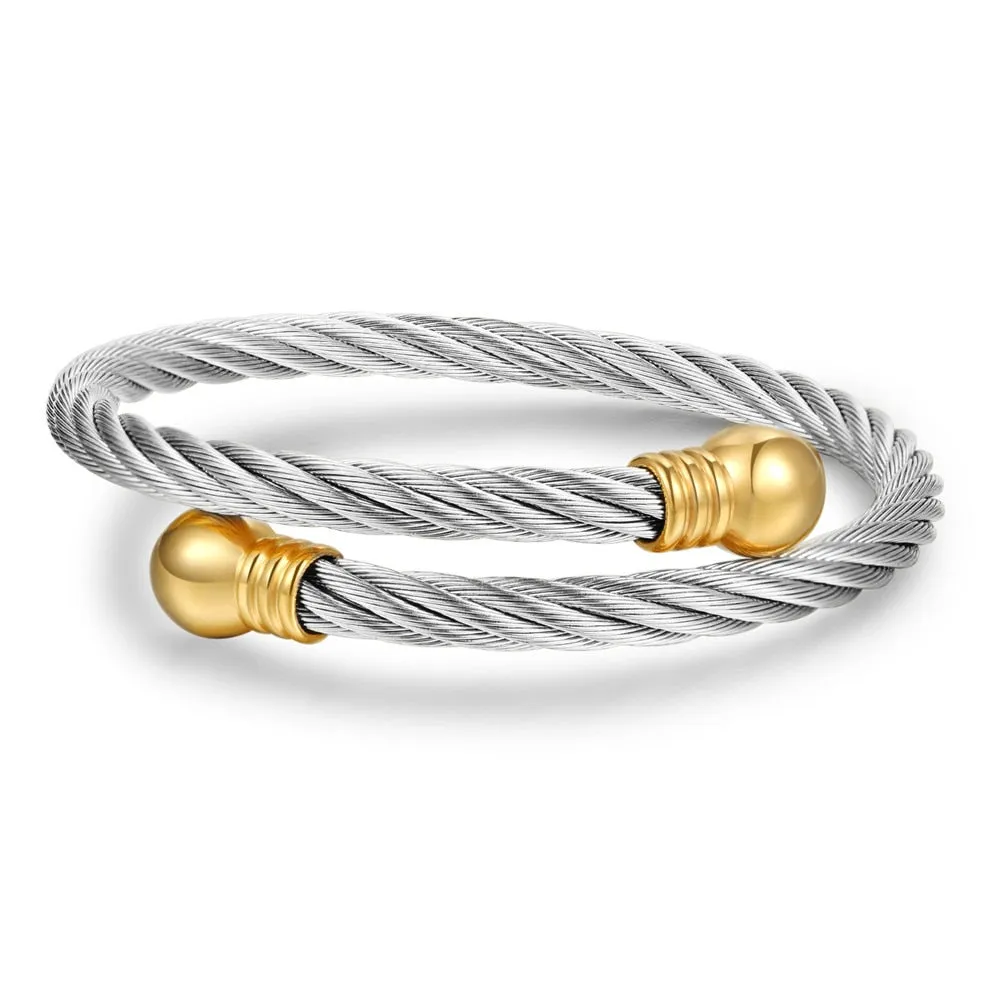 Classic Men Bracelet Charm Jewelry Fashion Luxury Gold Color plated Stainless Steel Cube Handmade Bracelets Male Homme