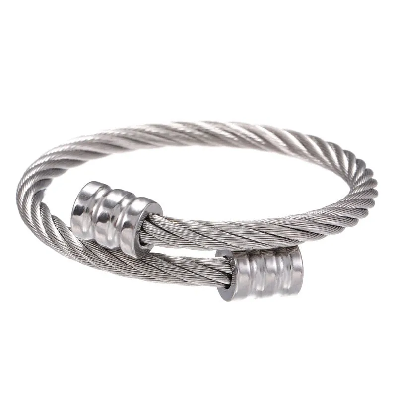 Classic Men Bracelet Charm Jewelry Fashion Luxury Gold Color plated Stainless Steel Cube Handmade Bracelets Male Homme
