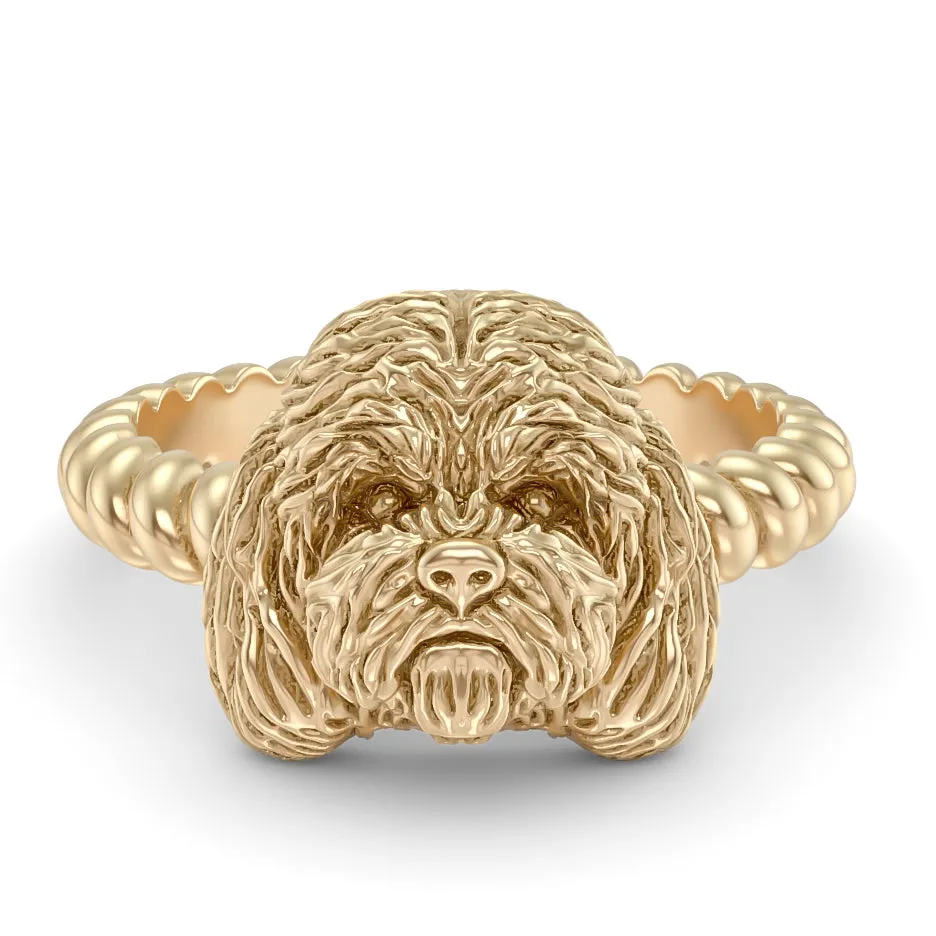 Cockapoo Breed Twisted Wire Rope Ring