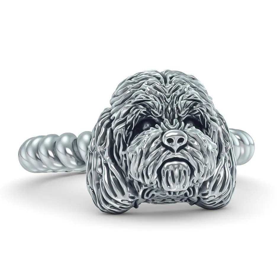 Cockapoo Breed Twisted Wire Rope Ring