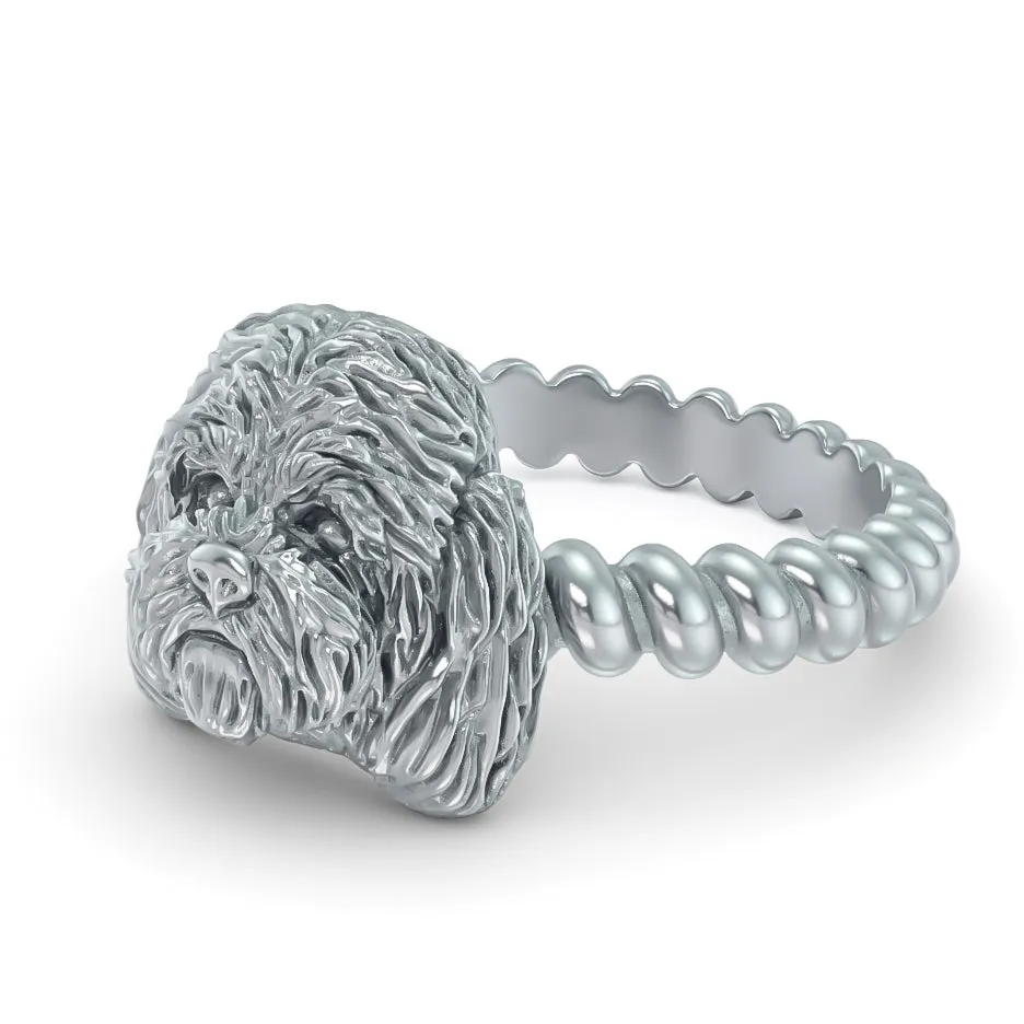 Cockapoo Breed Twisted Wire Rope Ring