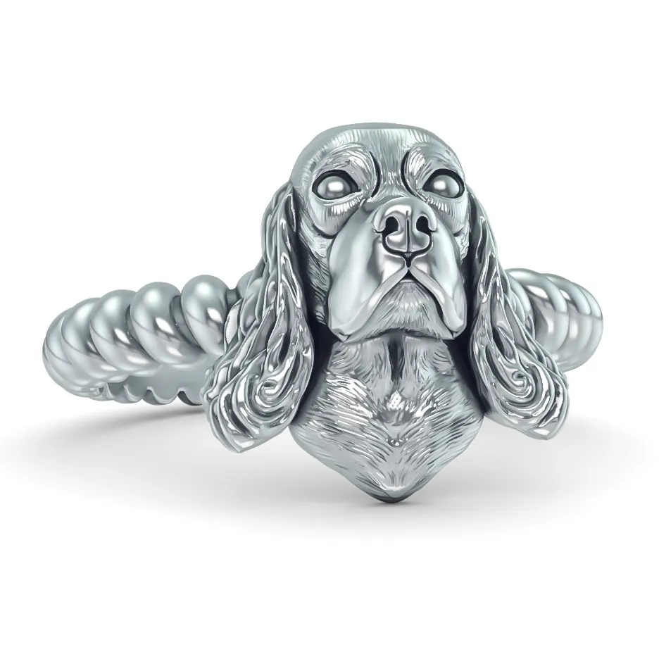 Cocker Spaniel Breed Twisted Wire Rope Ring