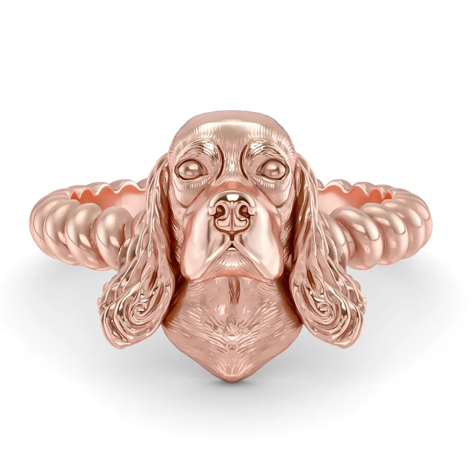 Cocker Spaniel Breed Twisted Wire Rope Ring