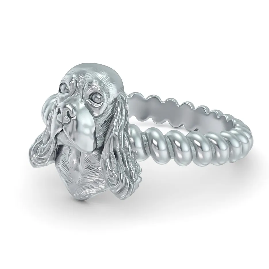 Cocker Spaniel Breed Twisted Wire Rope Ring
