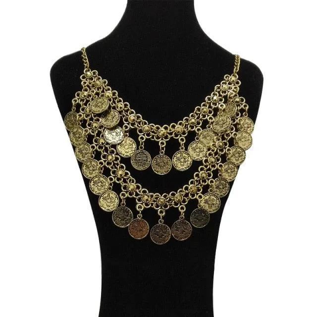 Coin Tassel Bohemian Necklace Pendants
