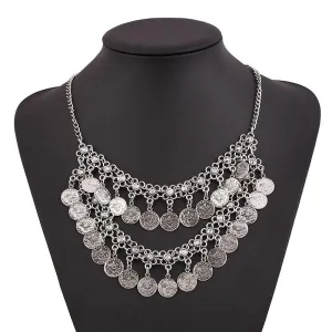 Coin Tassel Bohemian Necklace Pendants