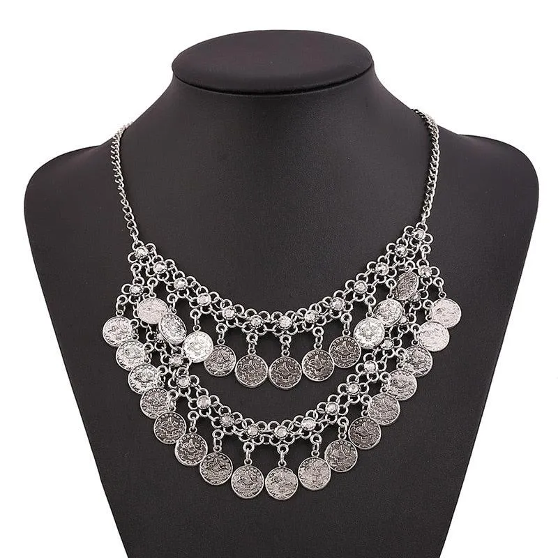 Coin Tassel Bohemian Necklace Pendants