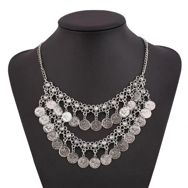 Coin Tassel Bohemian Necklace Pendants