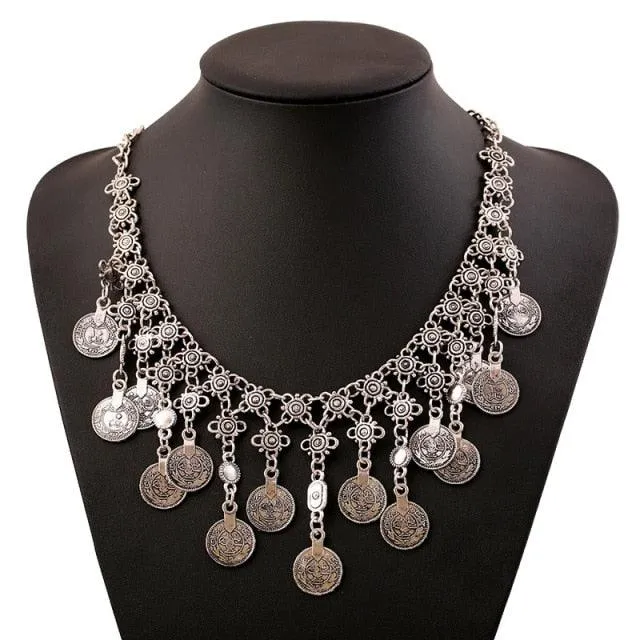 Coin Tassel Bohemian Necklace Pendants