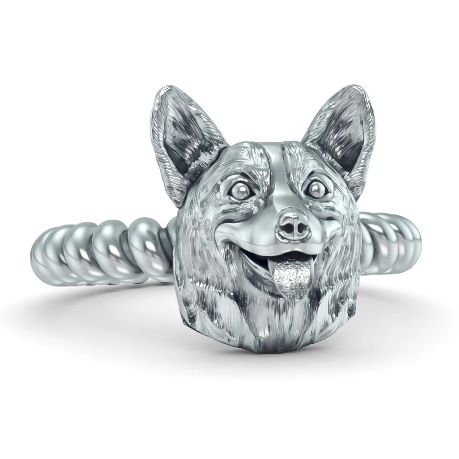 Corgi Breed Twisted Wire Rope Ring