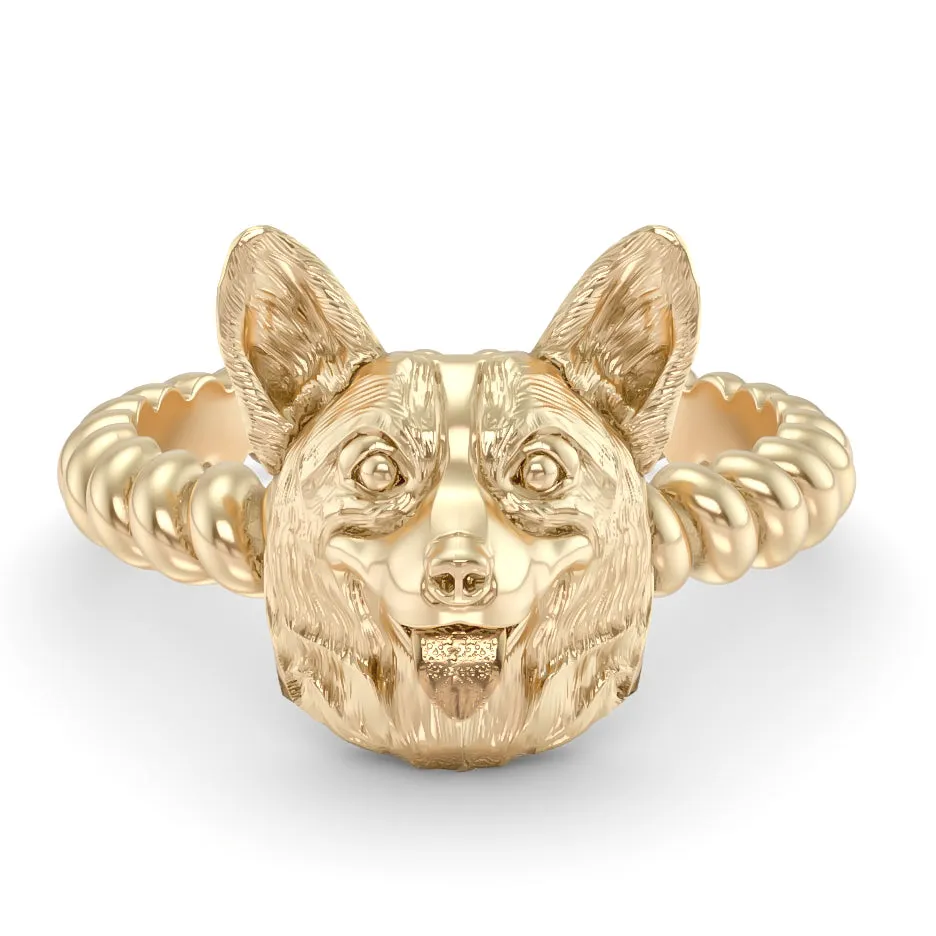Corgi Breed Twisted Wire Rope Ring