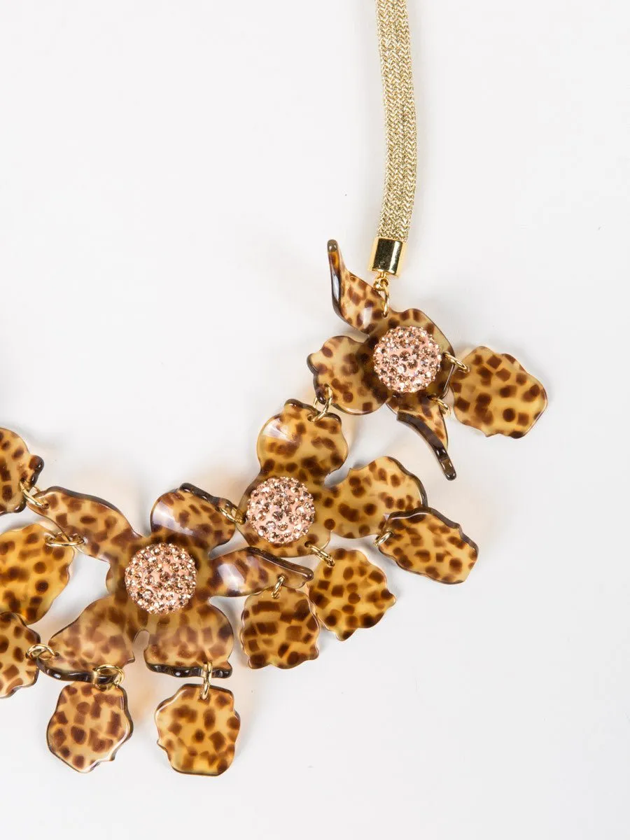 crystal lily necklace