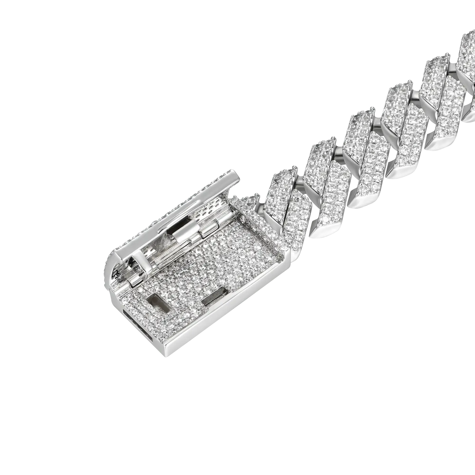 Custom Round Cut Prong Cuban Link Name Bracelet
