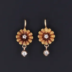 Daisy Earrings | Diamond Daisy Earrings