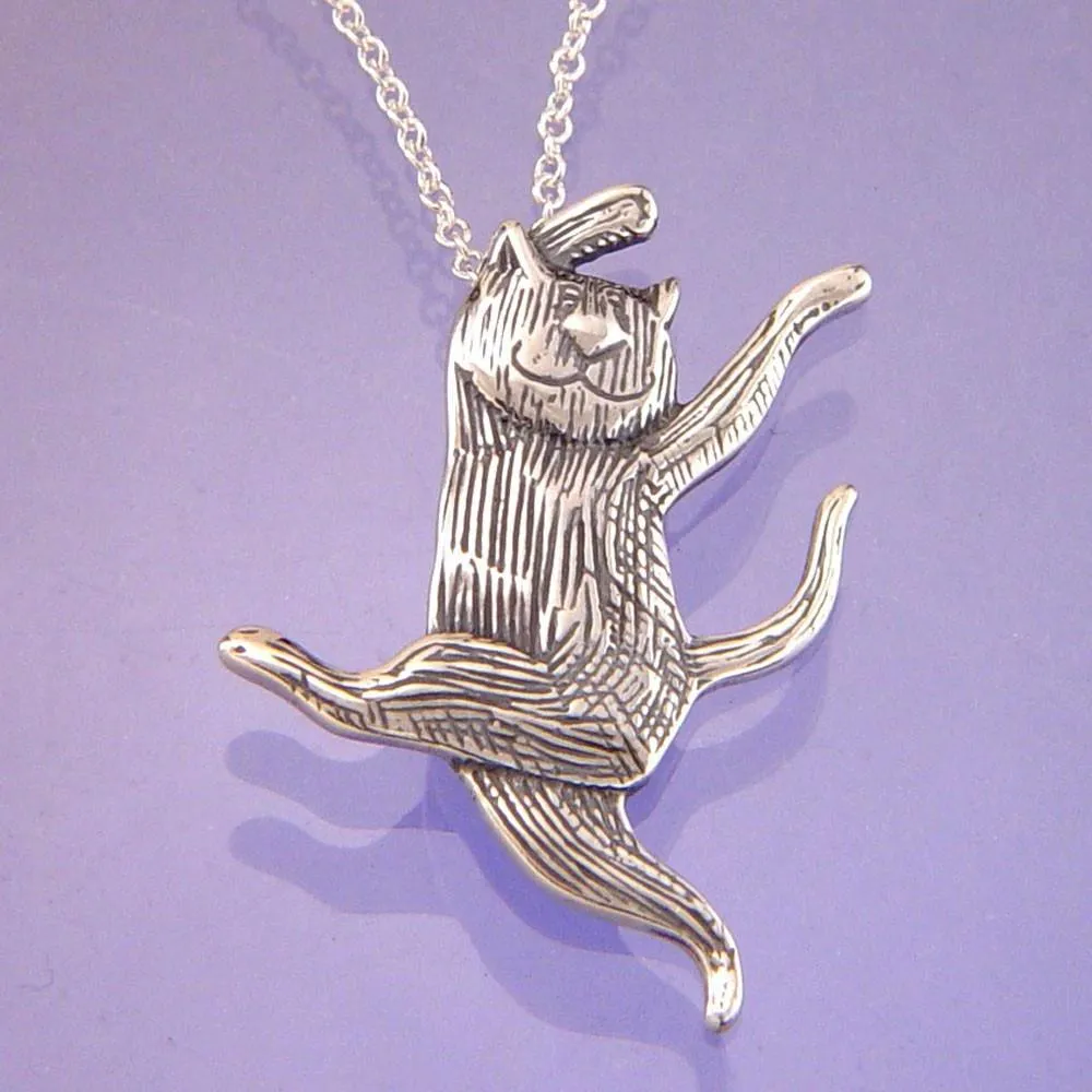 Dancing Cat - Edward Gorey Necklace