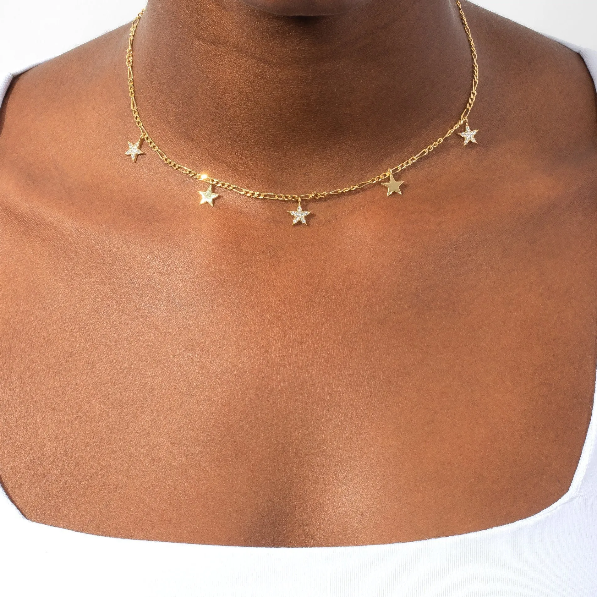 Dangling Stars Figaro Necklace
