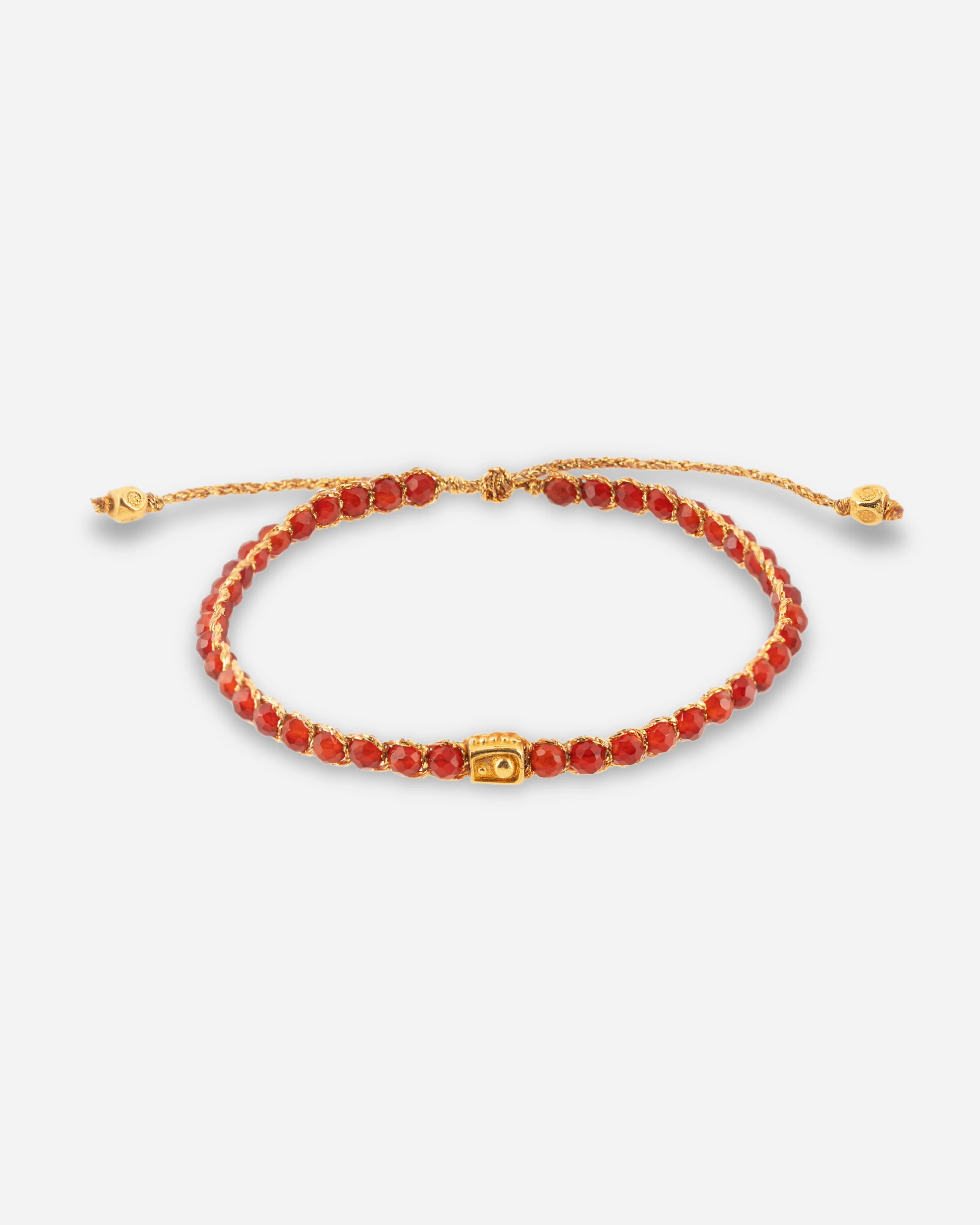 Dark Carnelian Bracelet | Gold