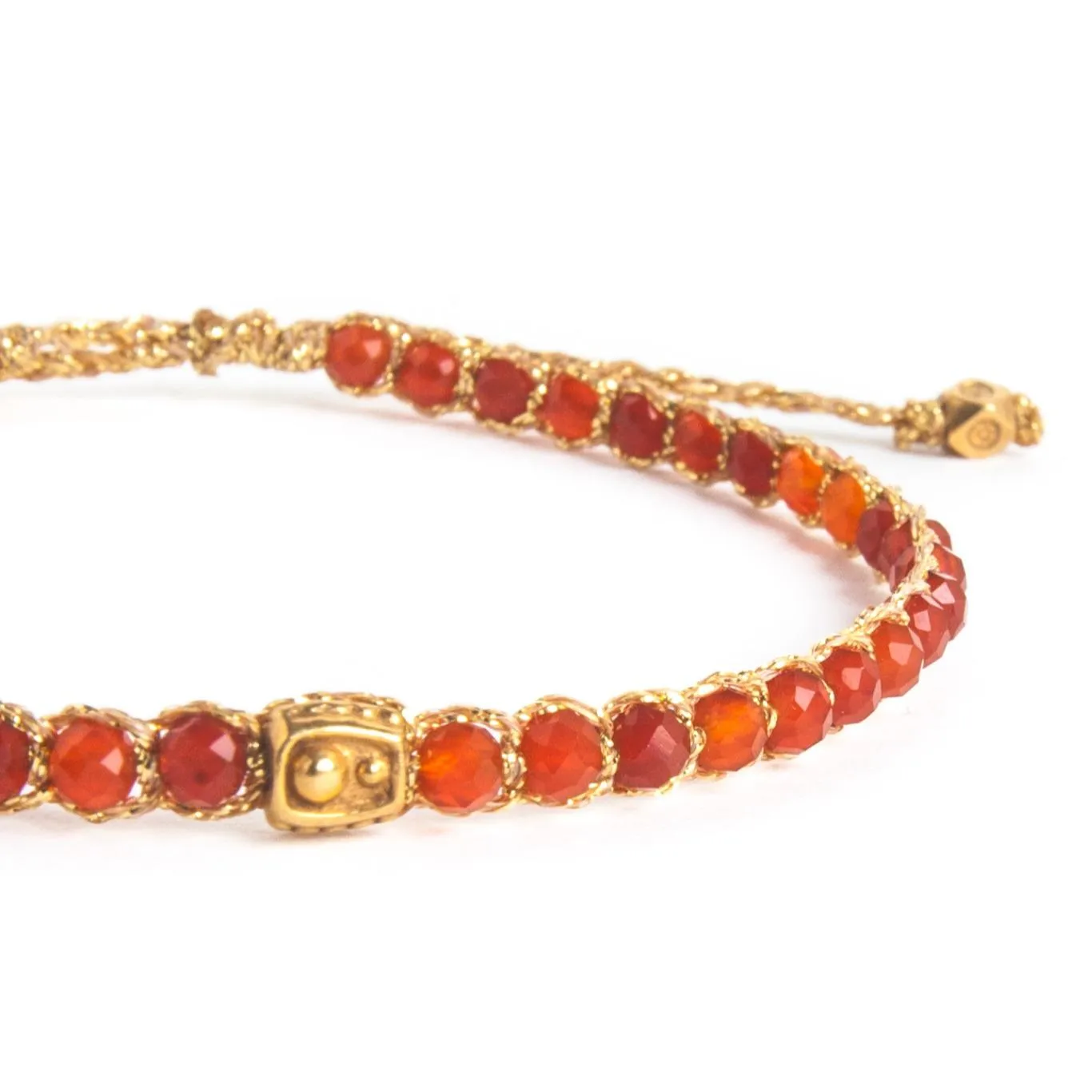 Dark Carnelian Bracelet | Gold