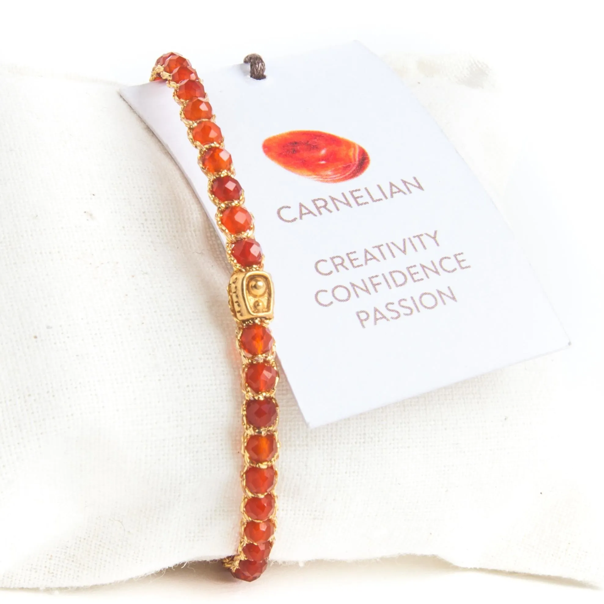 Dark Carnelian Bracelet | Gold