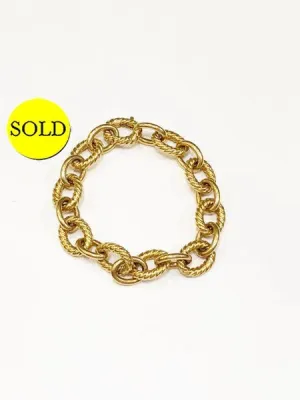 David Yurman 18K Oval Bracelet