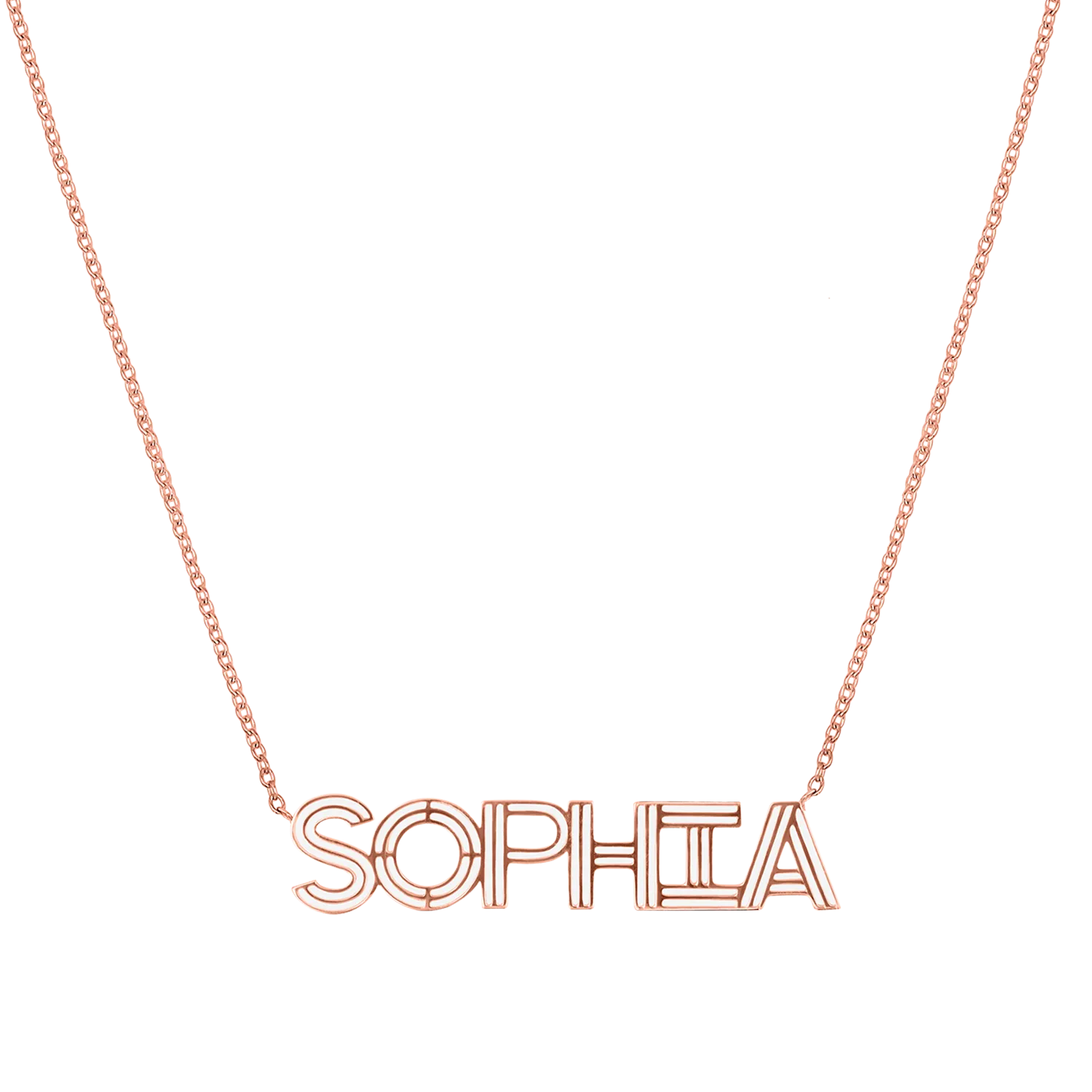Deco Cut-Out Name Necklace