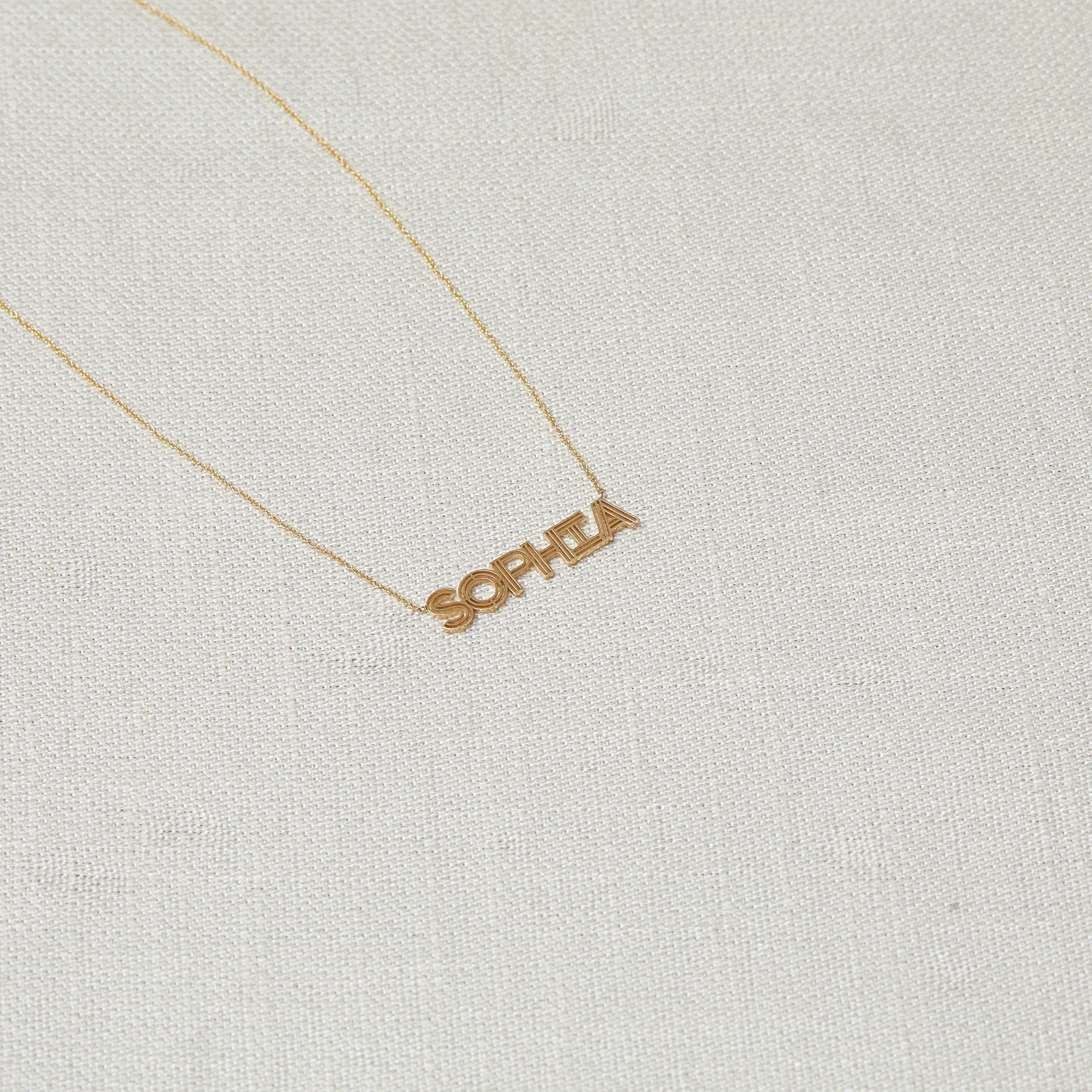 Deco Cut-Out Name Necklace