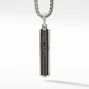 Deco Ingot Pendant with Pavé Black Diamonds