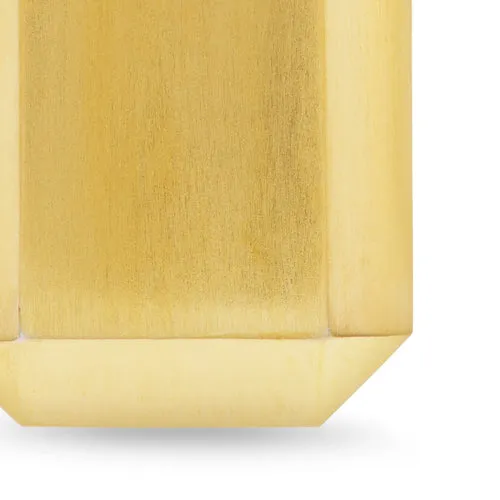 Deco Tag in 18K Yellow Gold with Diamonds, 27mm