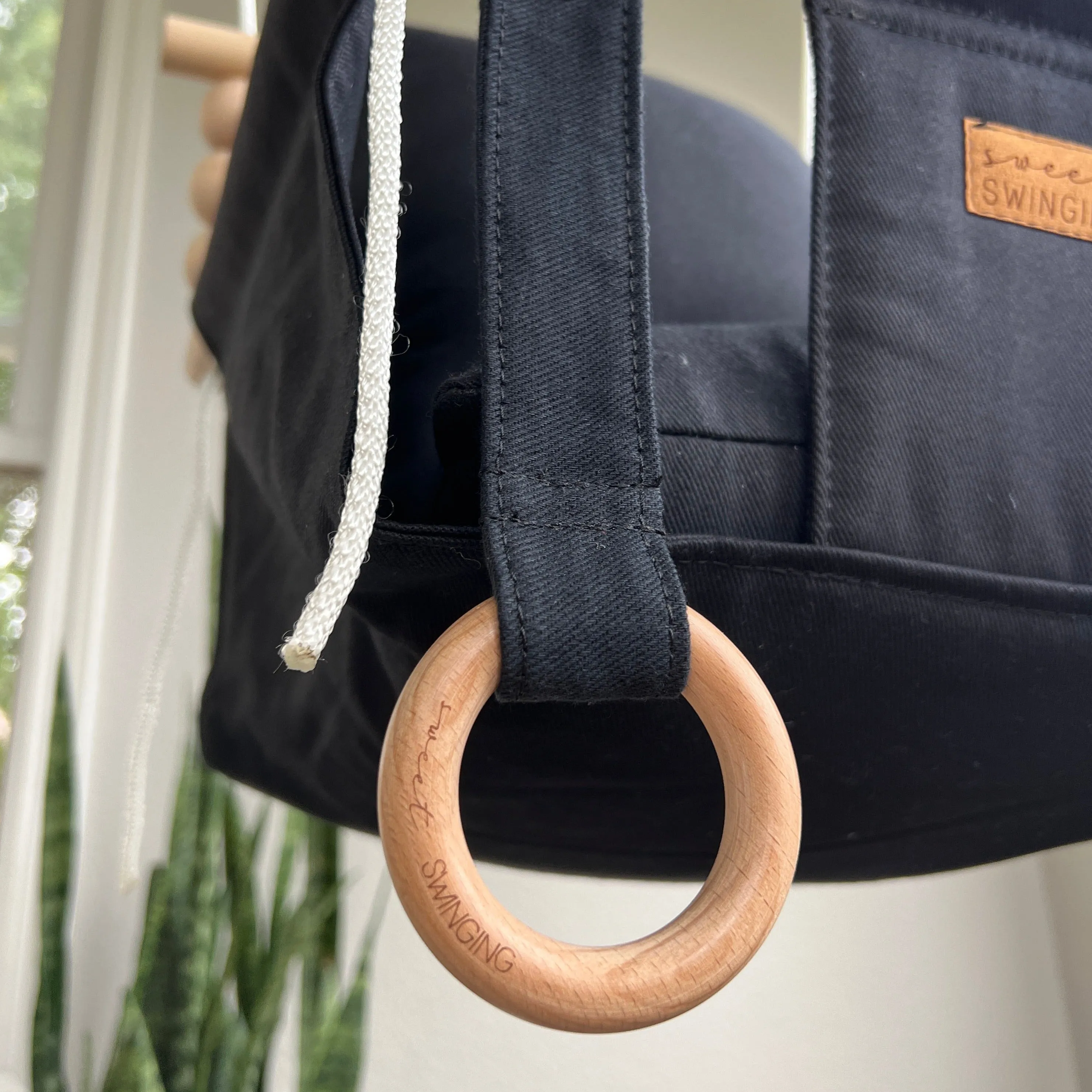 Deluxe Indoor High Back Swing Bundle-Peppercorn