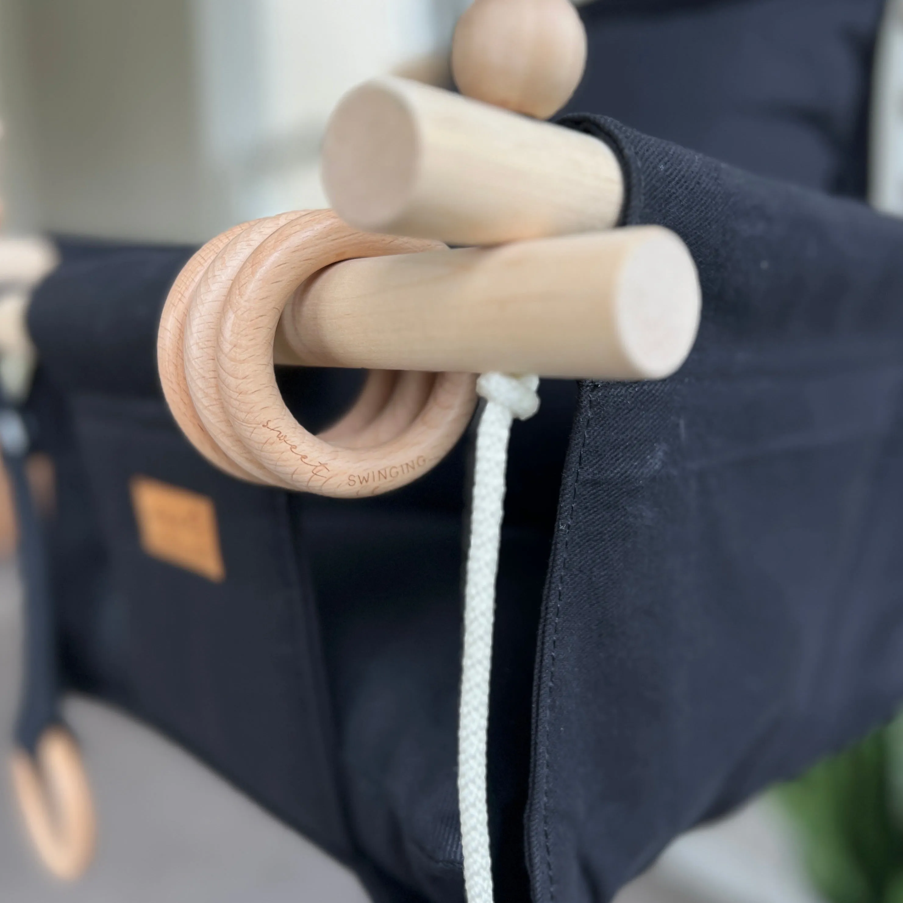Deluxe Indoor High Back Swing Bundle-Peppercorn