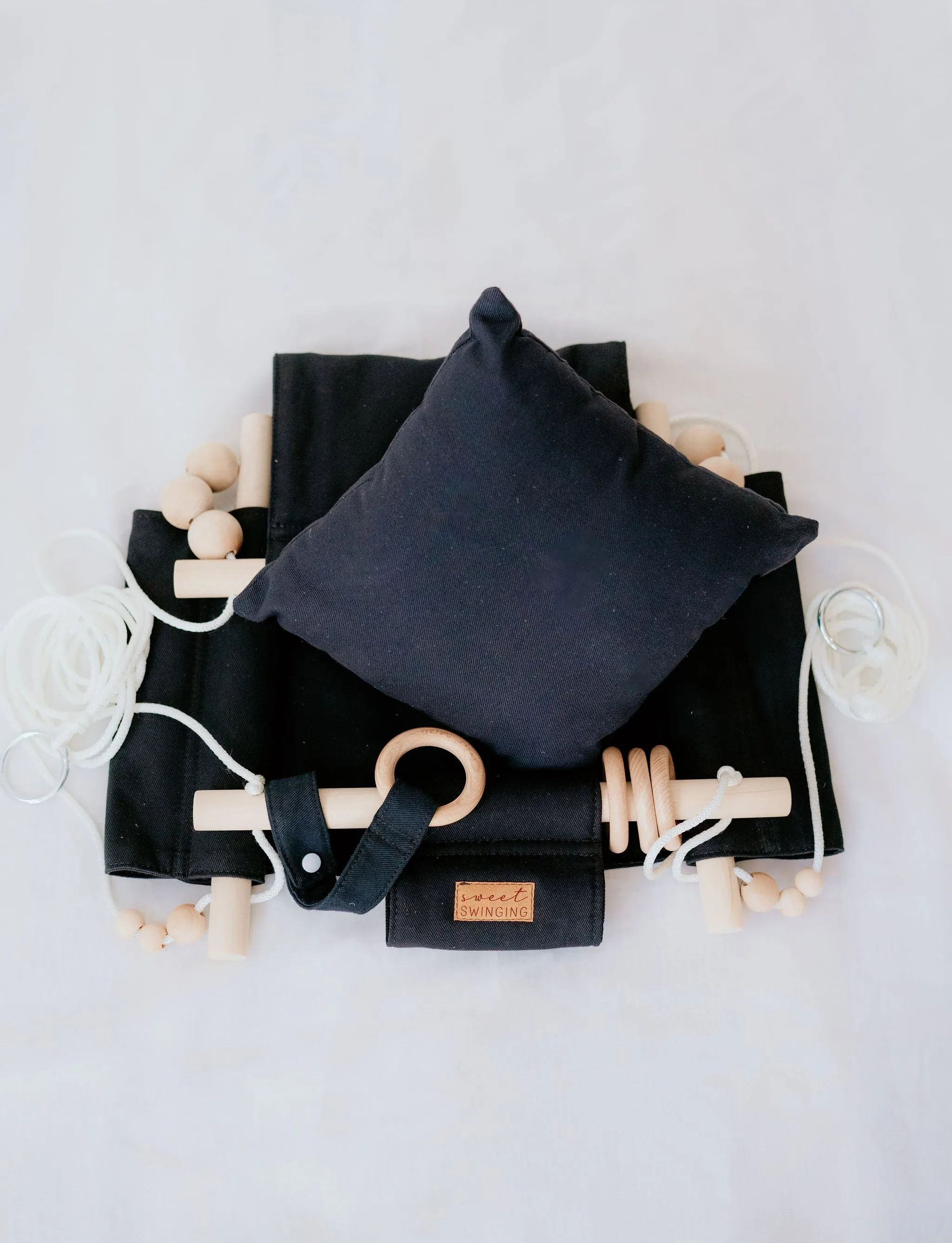 Deluxe Indoor High Back Swing Bundle-Peppercorn