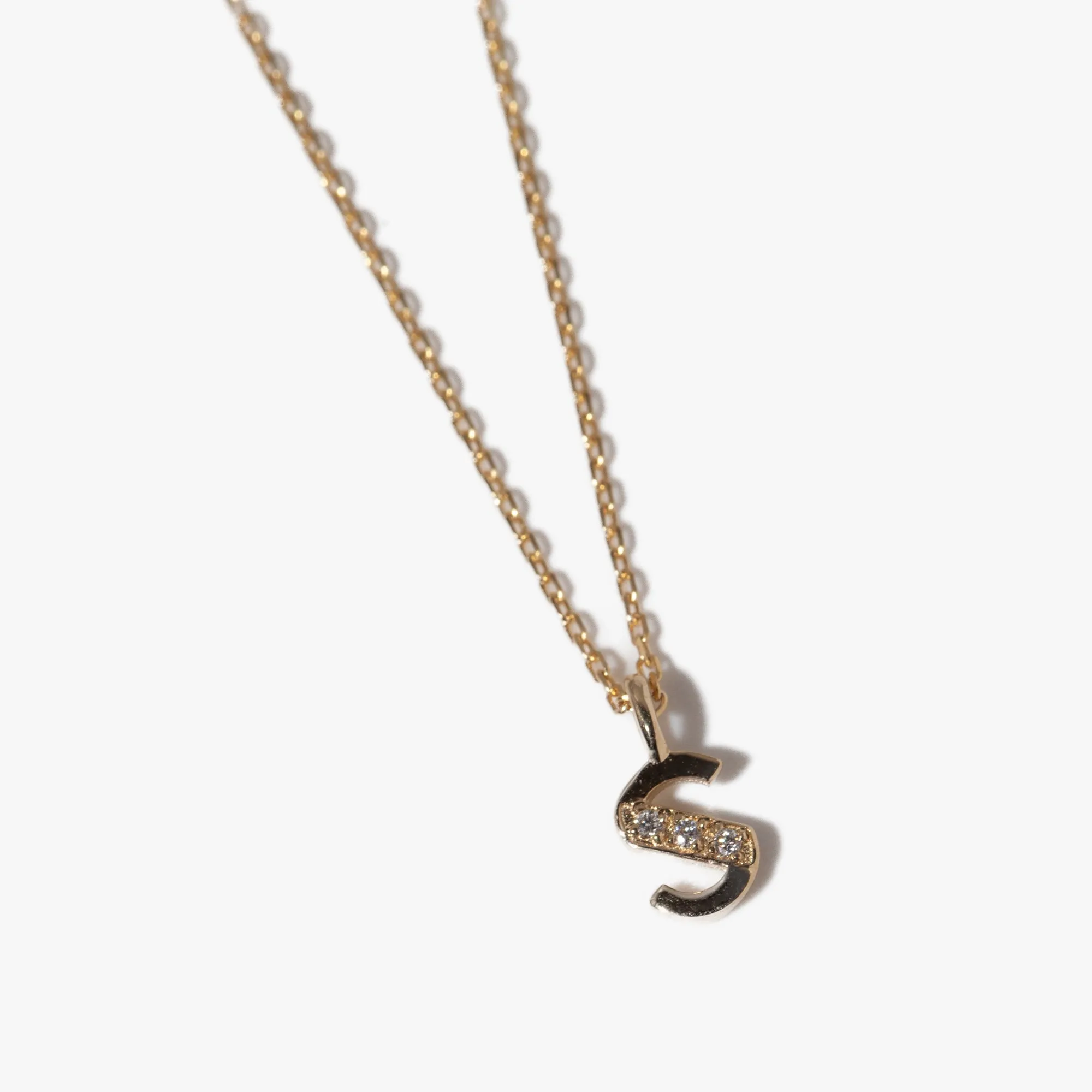 Diamond Art Deco Letter Necklace
