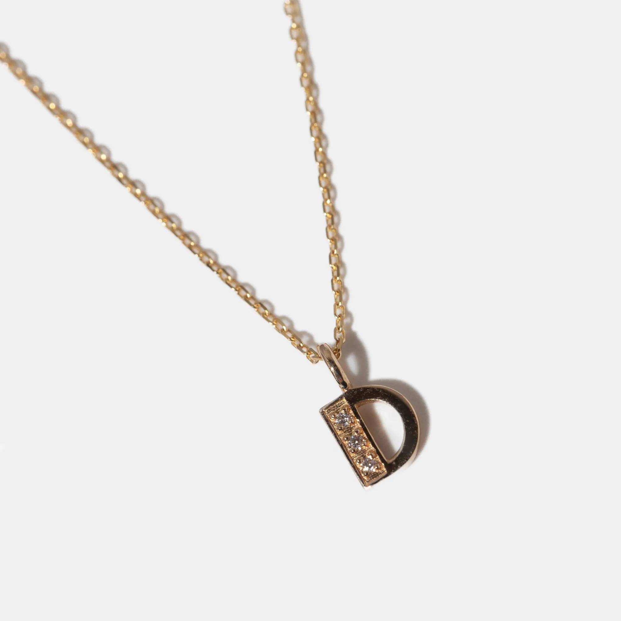 Diamond Art Deco Letter Necklace
