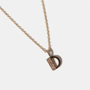 Diamond Art Deco Letter Necklace