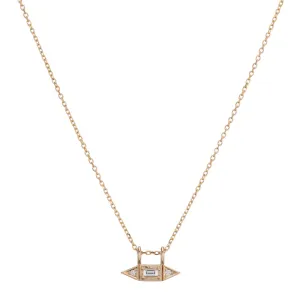 Diamond Baguette Mini Deco Point Necklace