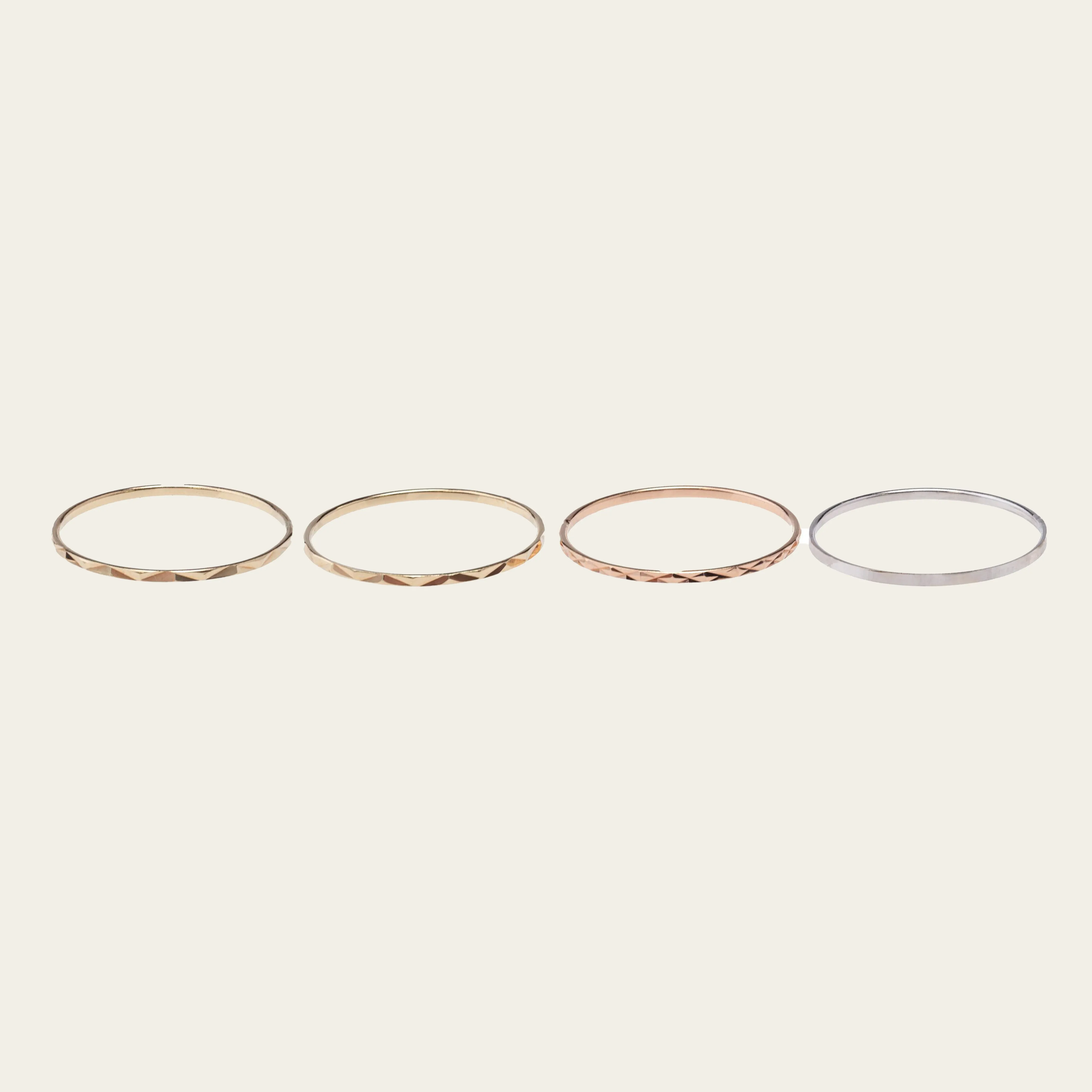diamond cut ring stack