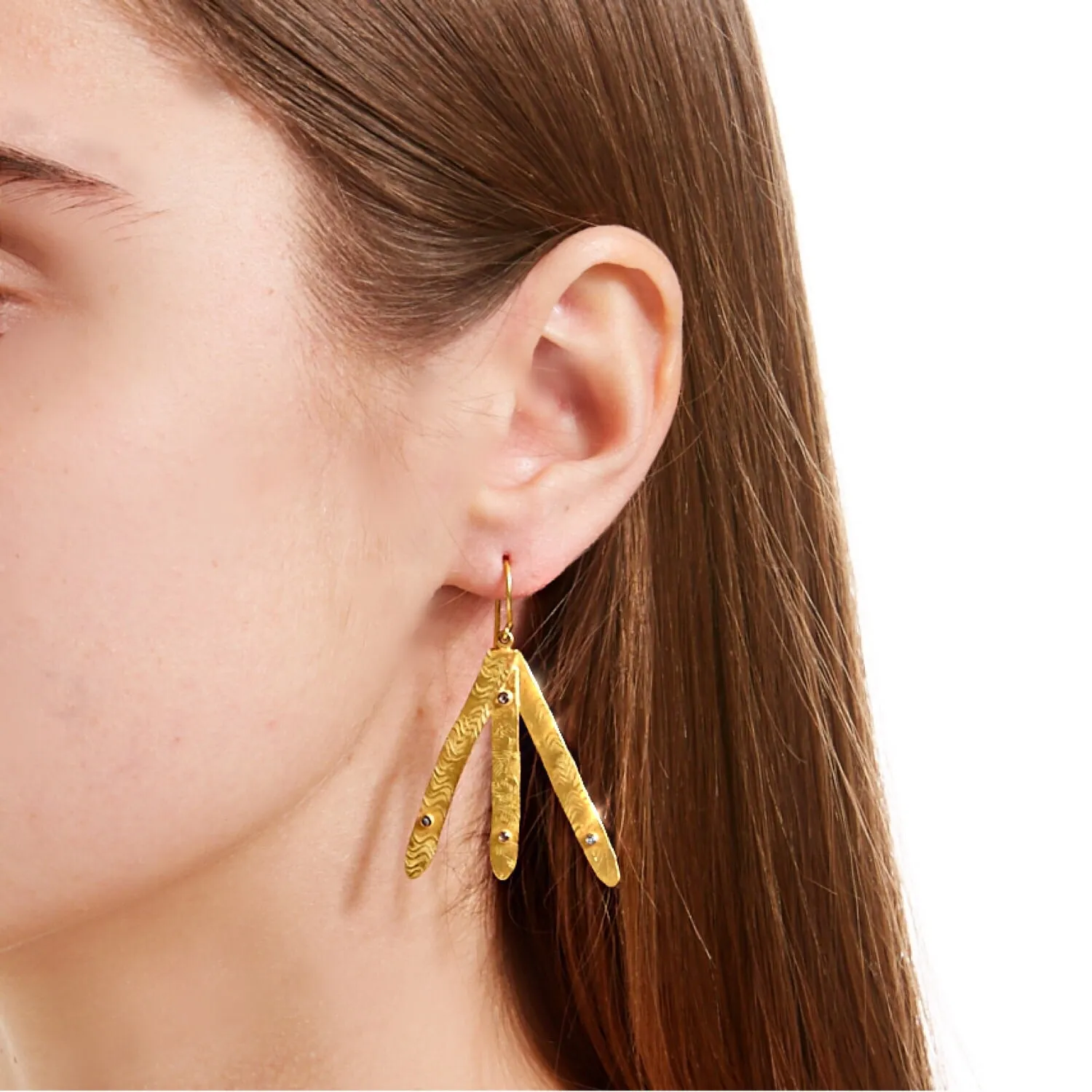 Diamond Gold Shiva Earrings